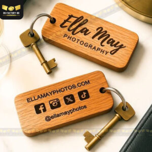 Corporate Customized Wooden Keyring