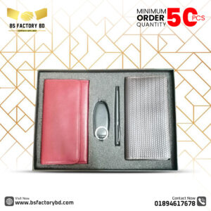 Corporate Premium Gift Set – Long Wallet Combo (4 in 1)