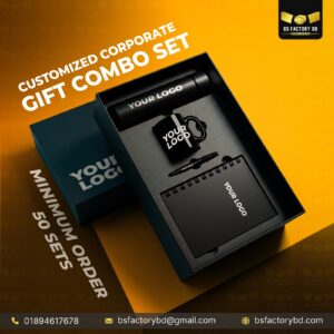 Corporate Premium Gift Set – LED Flask Combo (4 in 1)