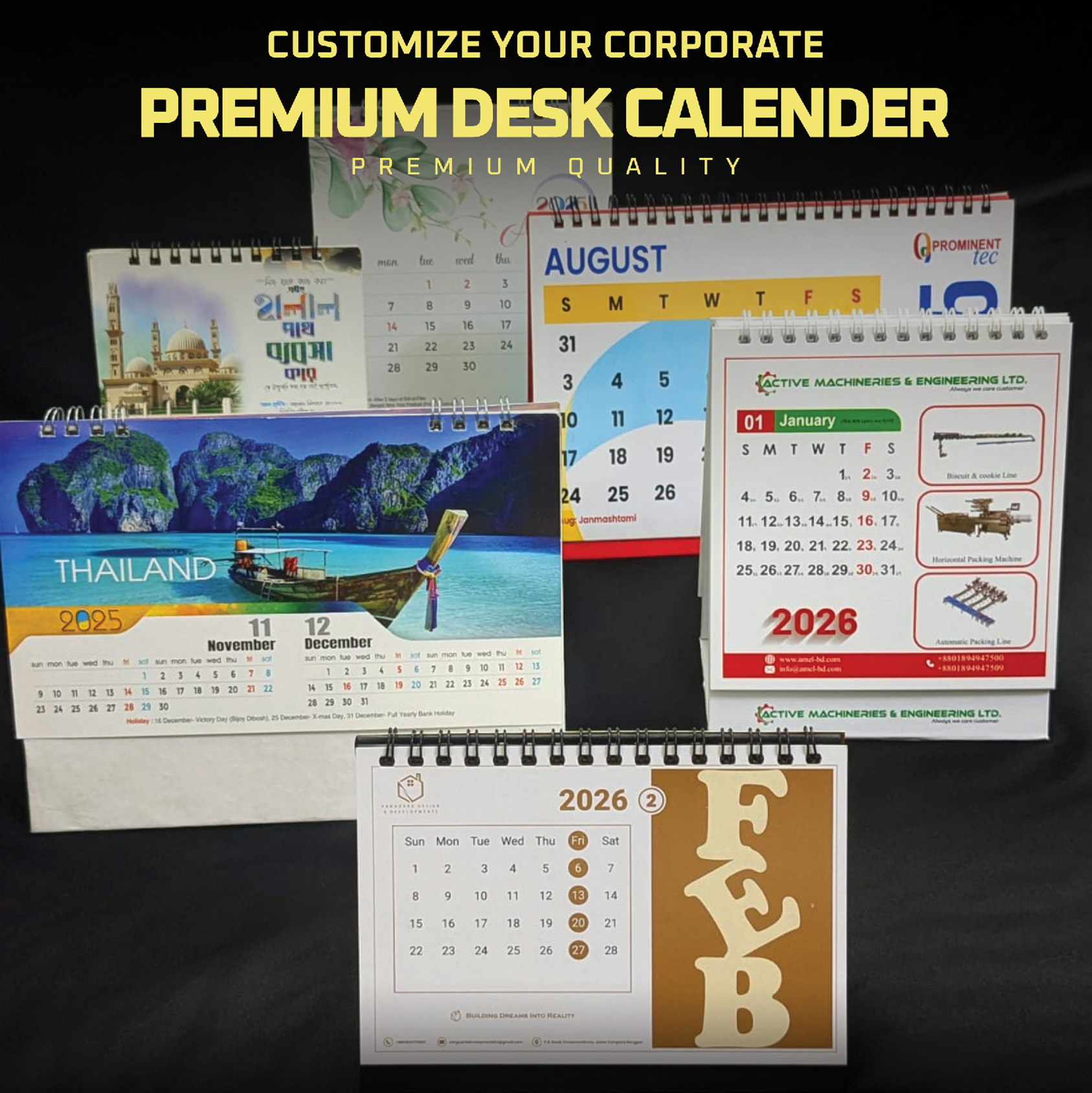 Corporate Customized Desk Calendar